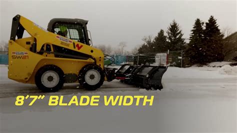 skid steer snow plow youtube|snowex plows for skid steers.